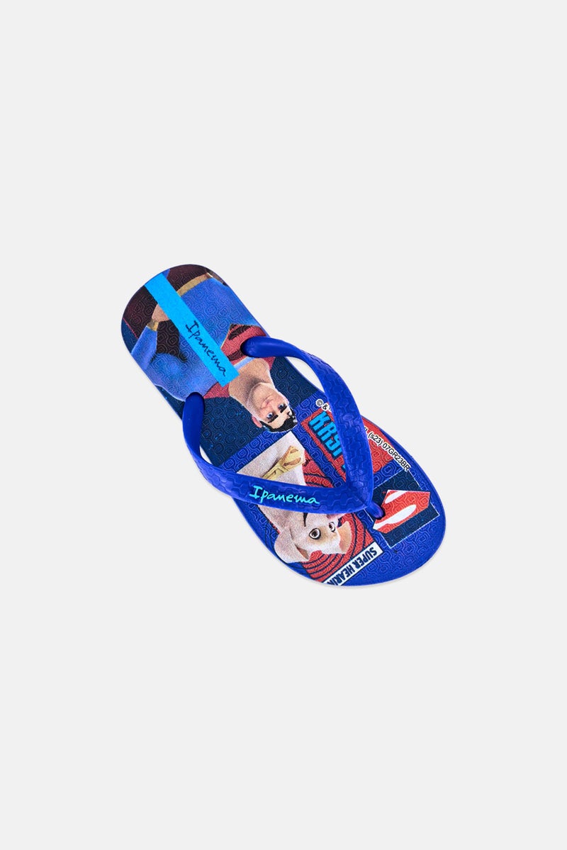 Ipanema Kids Boy Super Pets Slip On Slippers, Blue - Image 4