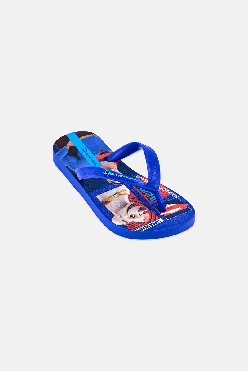 Ipanema Kids Boy Super Pets Slip On Slippers, Blue - Image 1