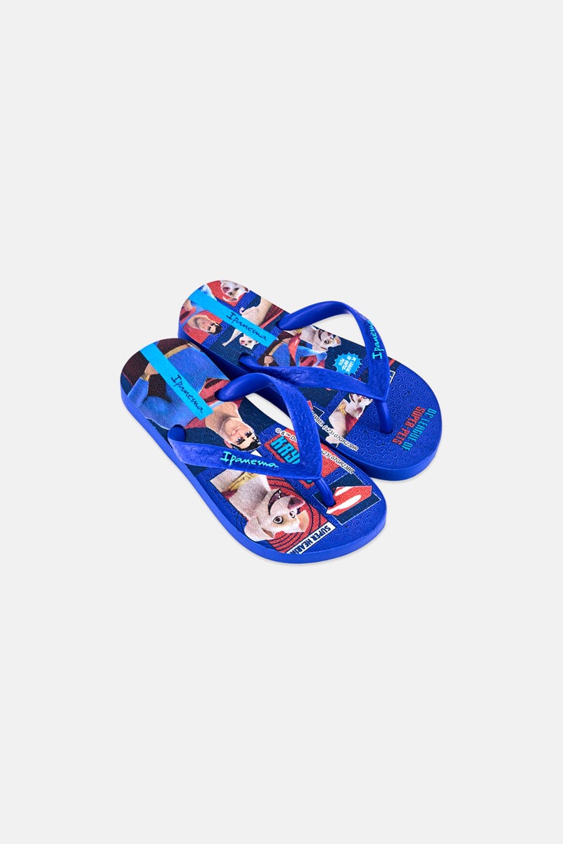 Ipanema Kids Boy Super Pets Slip On Slippers, Blue - Image 2