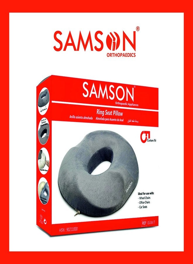 Samson Orthotics Samson Donut Ring SEAT Cushion Pillow - Round Cushion with Orthopaedic Memory Foam (for Sciatica, Coccyx, Orthopedic, Tailbone, Piles, Hemorrhoid & Back Pain Relief) (for Men & Women) - Image 5