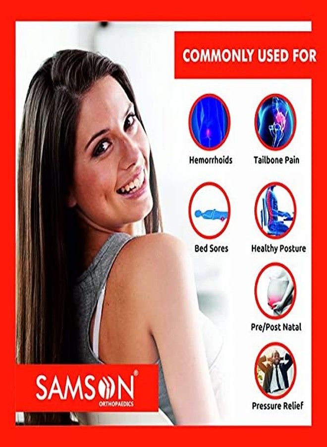 Samson Orthotics Samson Donut Ring SEAT Cushion Pillow - Round Cushion with Orthopaedic Memory Foam (for Sciatica, Coccyx, Orthopedic, Tailbone, Piles, Hemorrhoid & Back Pain Relief) (for Men & Women) - Image 3