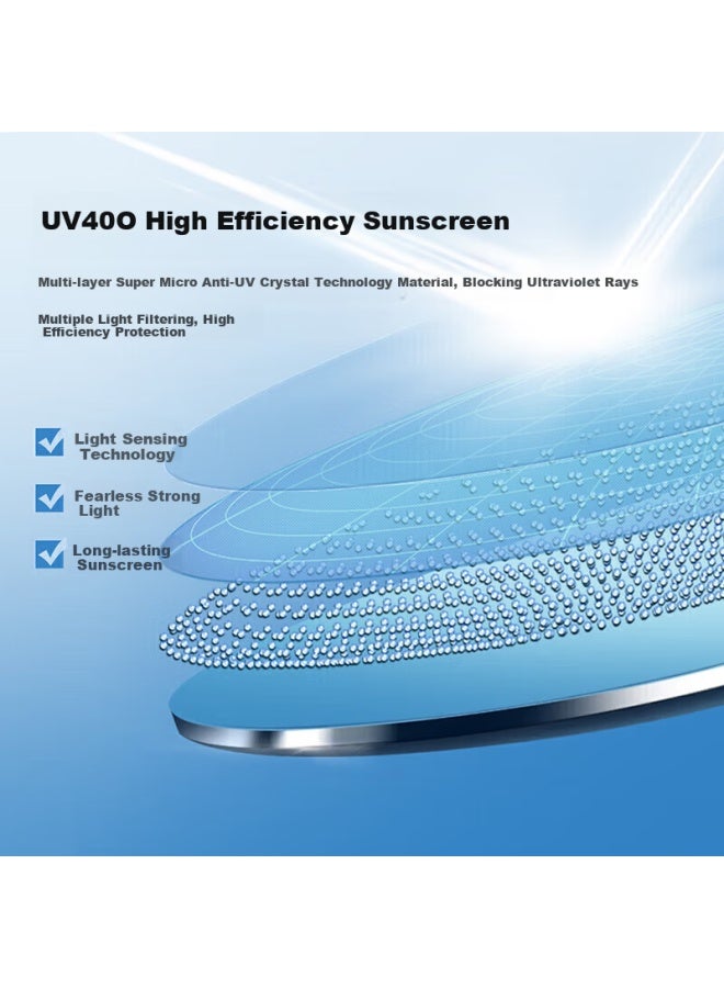 Vegoos نظارات شمسية للجنسين Uv400 إطار كبير نظارات القيادة 6259 Dark Night Black - Image 4