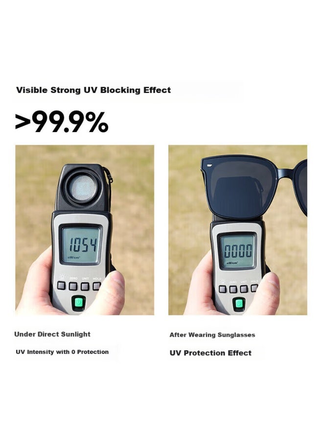 Vegoos نظارات شمسية للجنسين Uv400 إطار كبير نظارات القيادة 6259 Dark Night Black - Image 5