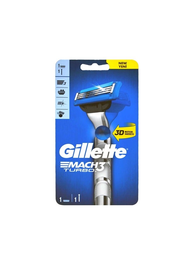 Gillette Gillette Mach3 Turbo Close Shave For Tricky Areas With 3D BALL
