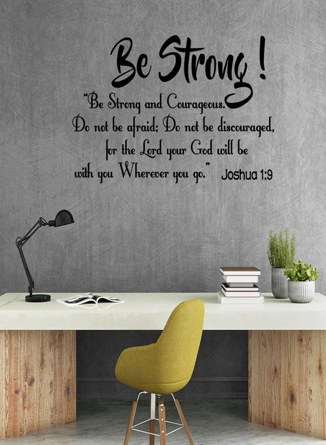 Fencosyn Be Strong and Courageous do not be Afraid do not be discouraged for The Lord Your god Will be with You Wherever You go. Quote of Bible Verse Joshua 1:9 Vinyl Wall Decal Sticker Décor Bible Prayer - Image 4
