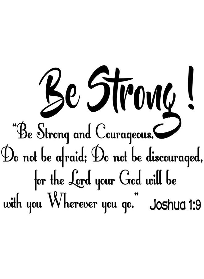 Fencosyn Be Strong and Courageous do not be Afraid do not be discouraged for The Lord Your god Will be with You Wherever You go. Quote of Bible Verse Joshua 1:9 Vinyl Wall Decal Sticker Décor Bible Prayer - Image 1
