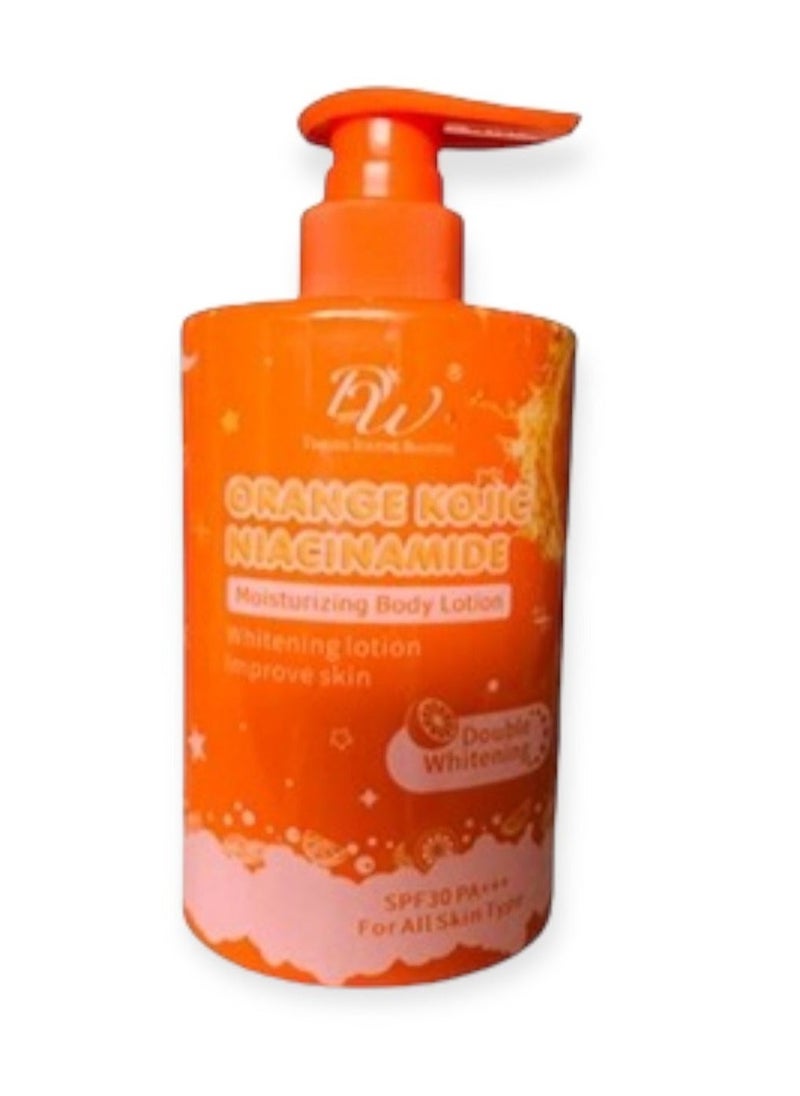 DW DW Orange Kojic Niacinamide  Body Moisturizibg Whitening Brighten Lotion 300ml 