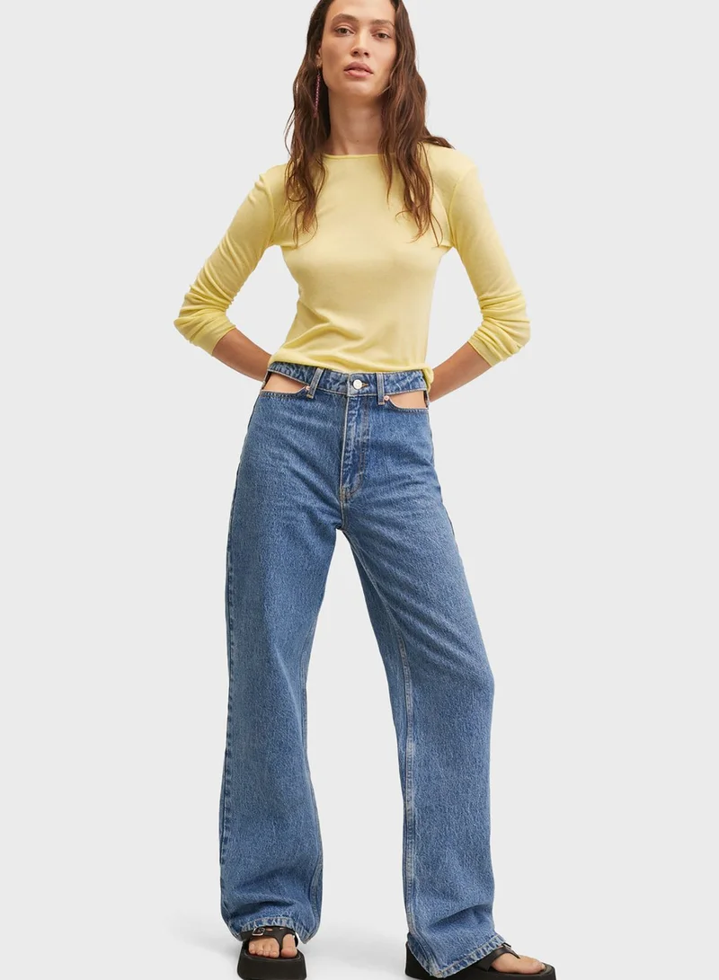 MANGO Crew Neck T-Shirt