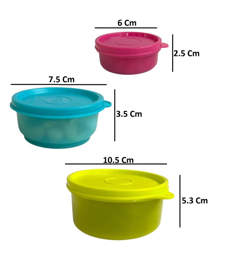 CSM Plastic Pet Storage Boxes Container Set of 12 4x50ml 4x100ml 4x300ml Multicolor Air Tight Kitchen Organiser BPA Free Microwave Safe Dishwasher Safe Stackable - Image 3