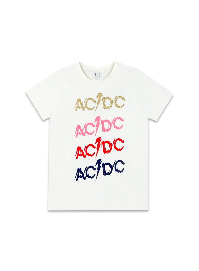 Trucare ACDC  Girl's Short Sleeve 100% Cotton T-Shirt - Image 2