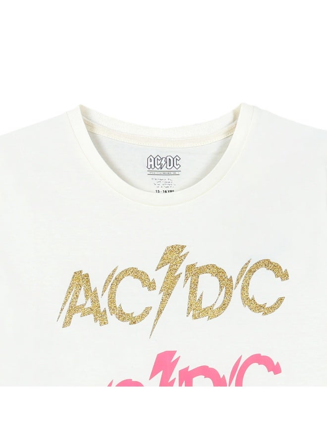 Trucare ACDC  Girl's Short Sleeve 100% Cotton T-Shirt - Image 4
