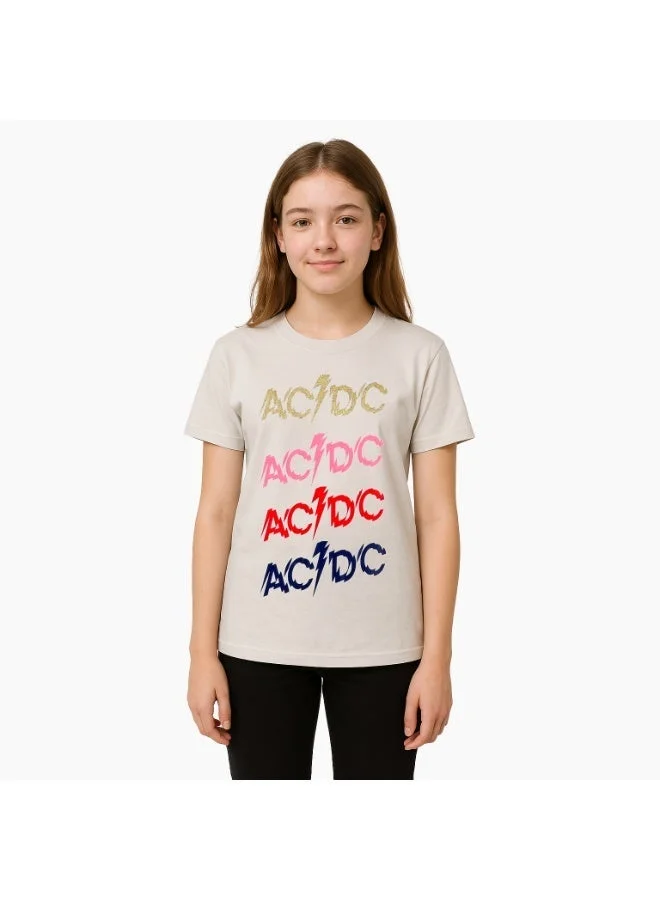 Trucare ACDC  Girl's Short Sleeve 100% Cotton T-Shirt