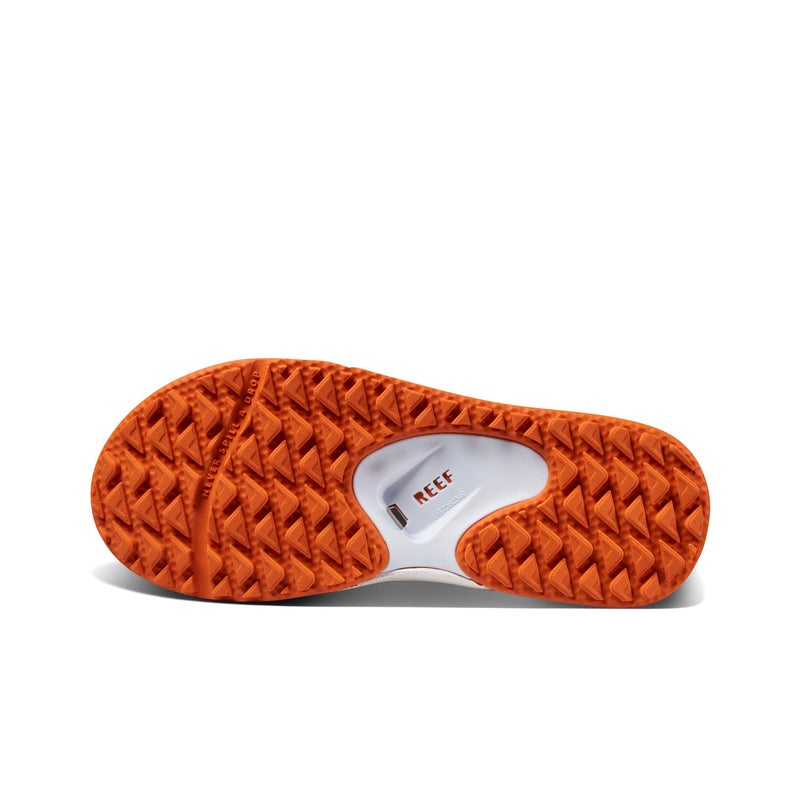 Reef Fanning Pregame Mens Bottle Opener Flip Flop, Arch Support, Durable Outsole, Water Friendly, White/Orange, 10 - Image 3