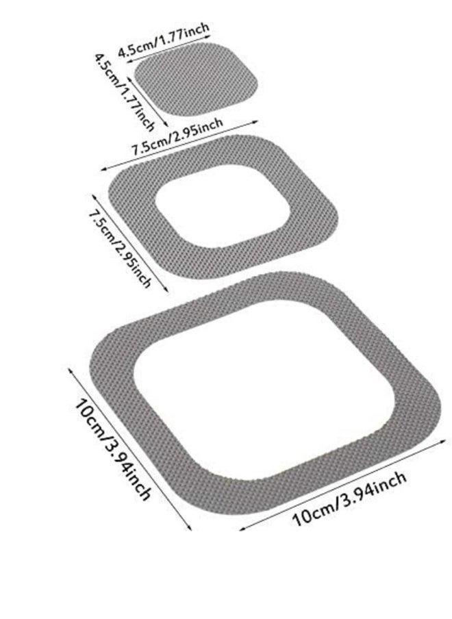 Generic 20 Pieces Adhesive Square Bath Treads, Non-Slip Bathtub Stickers, Non-Slip Traction Decals for Tubs, Showers, Pools, Boats, Stairs (Gray)  - Image 3
