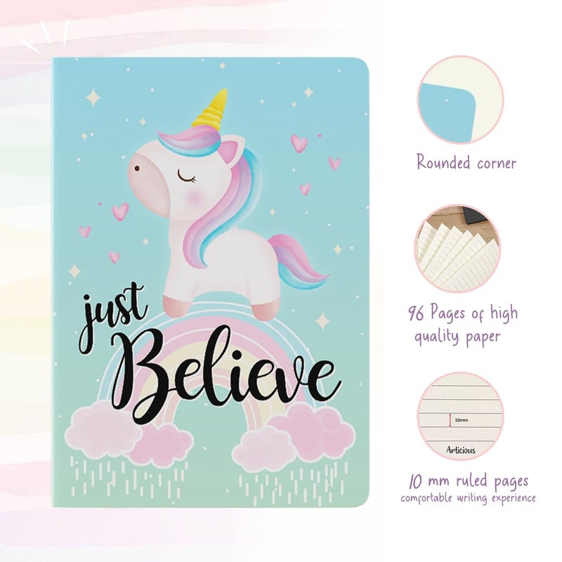 Articious Combo Includes A5 Slim Diary, 1 Mini To Do List, 1 Pocket Pad Combo Pack | 80 GSM | Ruled & Coloured Pages | Easy to Carry | Handy Diary Notebook | Diary for Girls 401_701_301 - Image 2