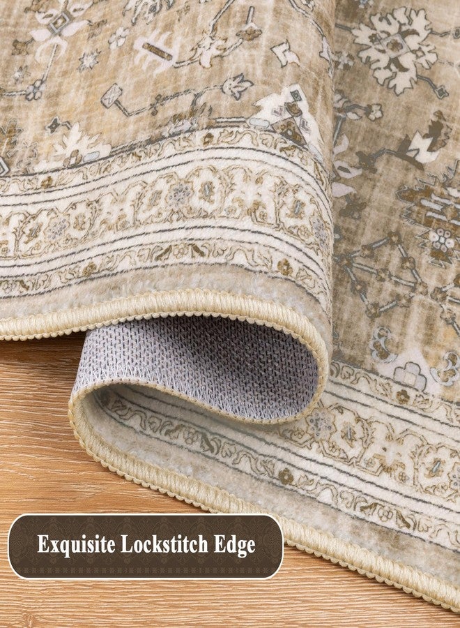 Ileading Kitchen Rugs Sets of 2 Non Slip, Washable Kitchen Mats for Floor with Rubber Bottom, Farmhouse Kitchen Carpet Runner Set for Office, Sink, Laundry, Beige - Image 4