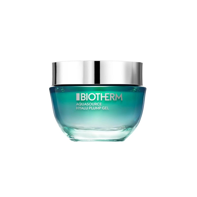 BIOTHERM جيل بيوديرم أكوا سورس هايالو بلومب، للبشرة العادية إلى الدهنية. مع حمض الهيالورونيك الممتلئ وبلانكتون البيوتكنولوجي المتجدد لبشرة أكثر امتلاءً وإشراقًا حجم: 1.69 أونصة سائلة (عبوة من 1) - Image 1
