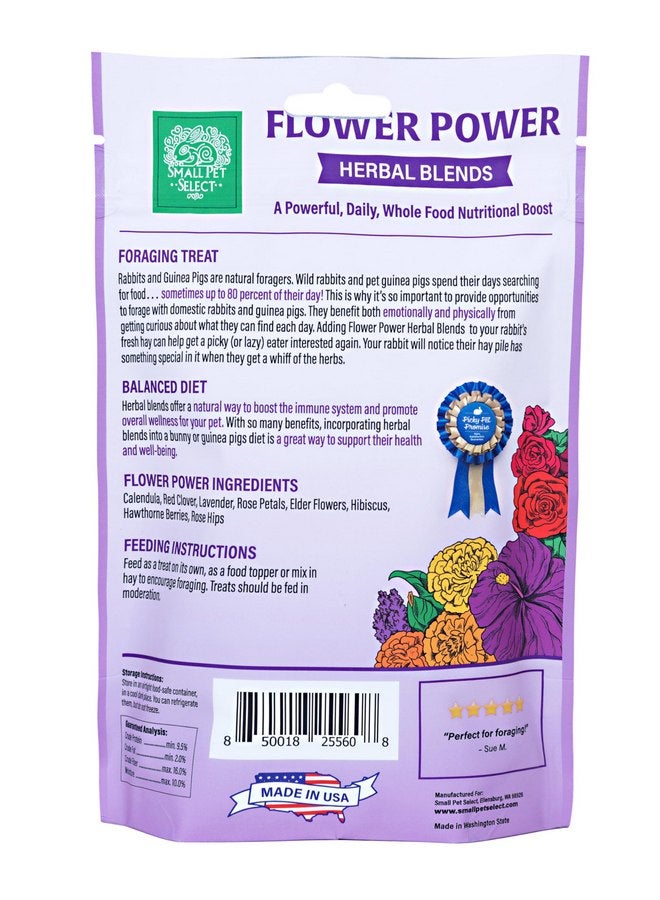 Small Pet Select - Flower Power Herbal Blend, a Natural Herbal Treat for Rabbits and Guinea Pigs, 2.5oz - Image 4