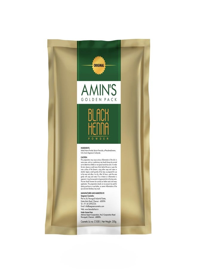 Amin's Golden Pack Black Henna Powder | No Ammonia | Export Quality | Herbal-Based - Image 2