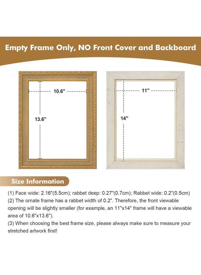 FOLKOR Retro Canvas Frame 16x20 for Handmade Oil Paintings Art Prints, Vintage Gold Ornate Frame for Living Room Bedroom Kitchen Guest Room Hallway Entryway Staircase Decor, No Back & Glass - Image 3