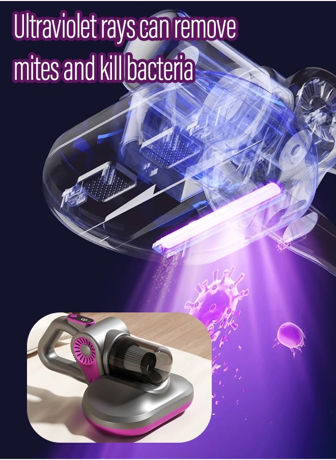 Generic - Cordless Vacuum Cleaner 4 in 1 multifunctional UVC ultraviolet mite removal powerful vacuum cleaner multiple filtration system lightweight deep cleaning（purple） - Image 1