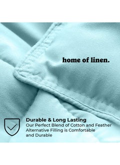 Home of linens Cotton - Plain - Heavy Comforter - 2.8Kgs - Down Alternative Filling - (For Matress 100cm/120cm) - Size (180cm x 240cm) - Pistachio  - Image 3