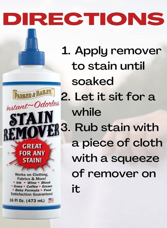 Parker & Bailey Parker and Bailey Stain Remover- Blood Stain Remover for Carpet, Clothes, Sheets and Mattress - Garment and Fabric Laundry Stain Remover - 16oz - Image 3