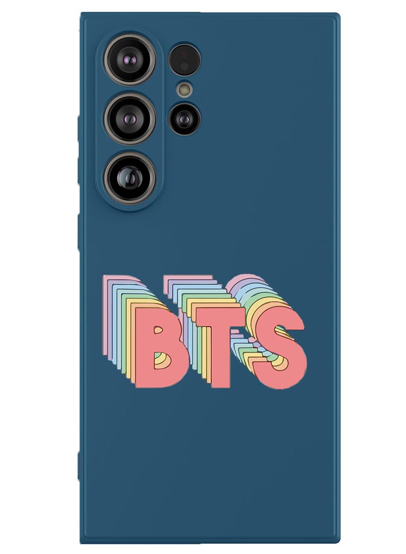 Theodor Protective Slim Fit Case Liquid Silicone Cover with Full Body Protection Anti-Scratch Shockproof Case For Samsung Galaxy S25 Ultra (Blue) - BTS - Image 1