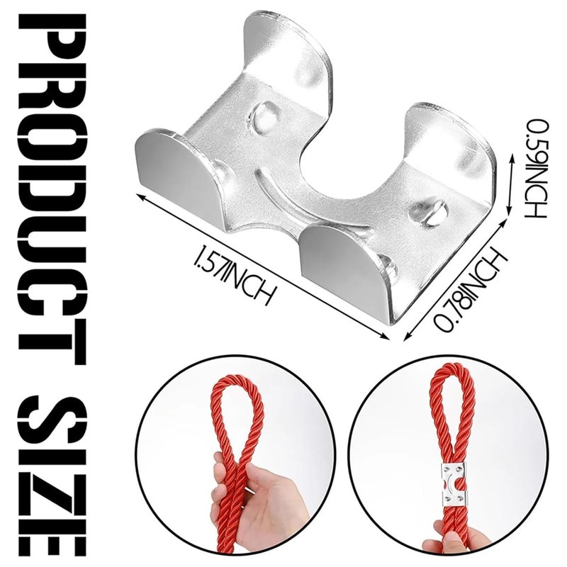 1/4 Inch Steel Cable Clamps Metal Buckle Rope Horse Clips Webbing Holder Double Clip(20PCS) - Image 2