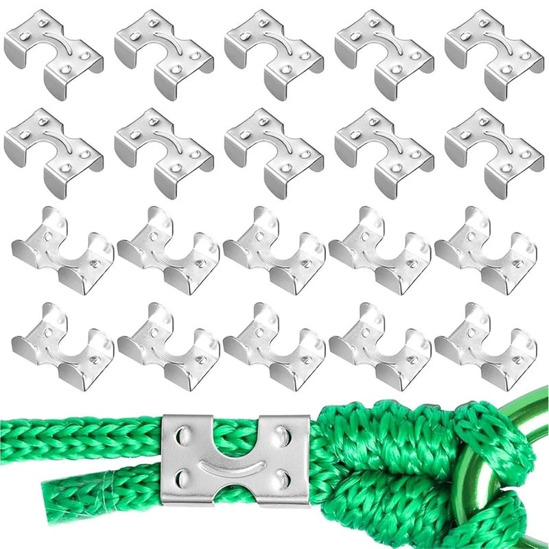 1/4 Inch Steel Cable Clamps Metal Buckle Rope Horse Clips Webbing Holder Double Clip(20PCS) - Image 3