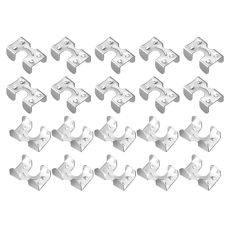 1/4 Inch Steel Cable Clamps Metal Buckle Rope Horse Clips Webbing Holder Double Clip(20PCS) - Image 1