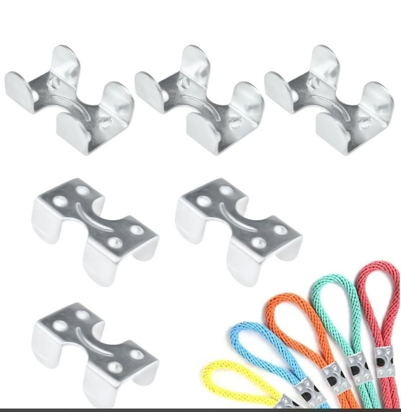 1/4 Inch Steel Cable Clamps Metal Buckle Rope Horse Clips Webbing Holder Double Clip(20PCS) - Image 4