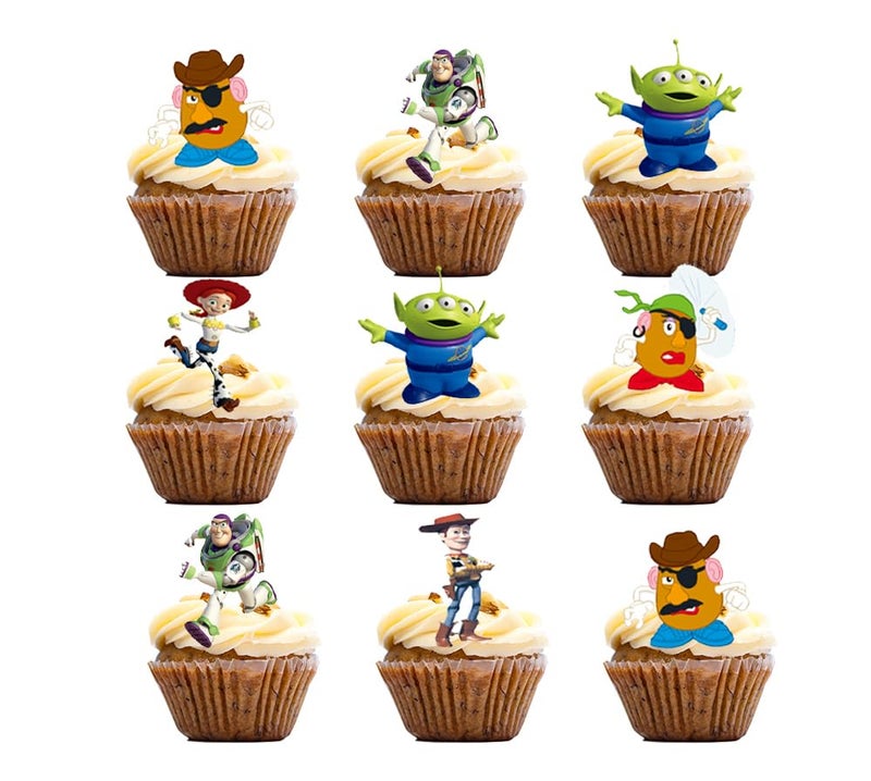 ZGYDNM 24pcs toy kids story Cake Toppers Cupcake Toppers Cake Decorations,toy kids story Birthday Party Supplies Decorations (13) - Image 1