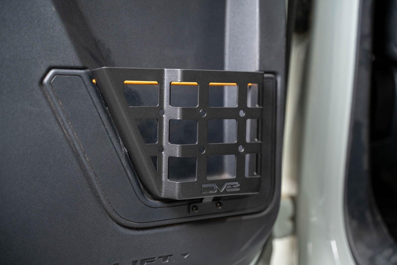 DV8 Offroad Rear Door Pocket Molle Panels for The 2021-2025 Ford Bronco 4-Door | Includes Rear Driver & Passenger Side Panels | Increased Door Pocket Storage | Uniquely Shaped to Fit a Water Bottle - Image 2