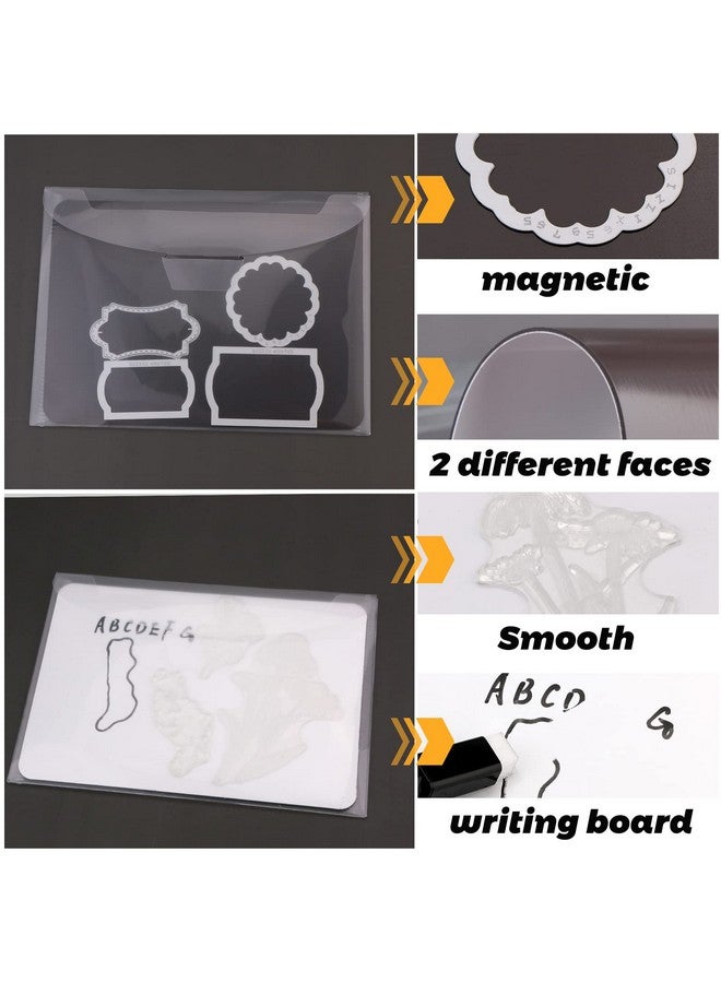 UNIMEIX Thicken 24 Pcs Magnetic Sheets for Dies Storage Stamp and Die Storage Pockets Die Cut Storage for Card Making (12 Pcs Sheets+ 12 Pcs Bags, 1.2 mm Thickness - Image 2