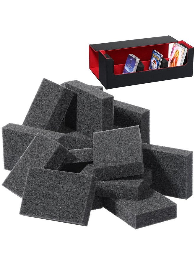 Yinkin Card Dividers For Storage Boxes Trading Box Dividers Multifunction Card Sponge Shock Absorbing Sponge Suitable For Almost All Boxes To Fill Extra Space For Card Security, Black (20 Pcs) - Image 1