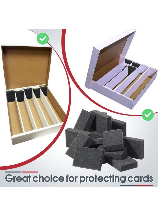 Yinkin Card Dividers For Storage Boxes Trading Box Dividers Multifunction Card Sponge Shock Absorbing Sponge Suitable For Almost All Boxes To Fill Extra Space For Card Security, Black (20 Pcs) - Image 5