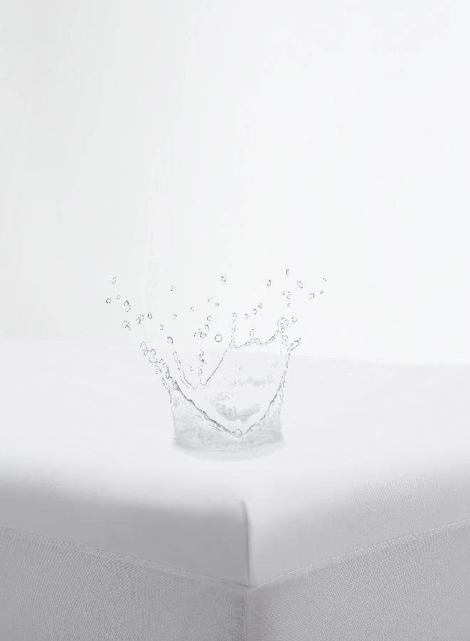 Serta Power Chill Twin Size Waterproof Mattress Cover, Soft and Breathable Cooling Mattress Protector, 15" Elastic Deep Pocket for Secure Fit, White - Image 2