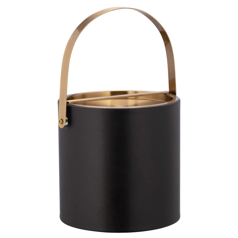 Kraftware 3qt Brushed Gold Arch Handle  Bridge Cover Black Santa Barbara 3 Quart Ice Bucket