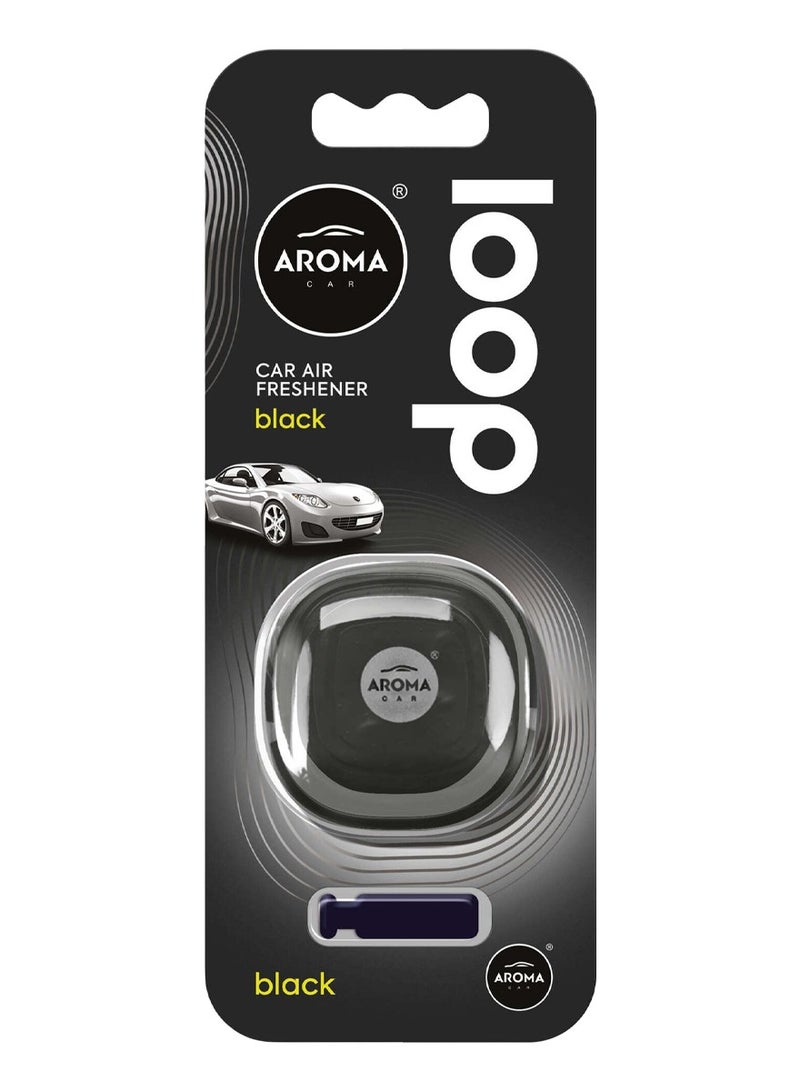 AROMA LOOP Car Air Freshener BLACK Long Lasting, Non-Toxic Gel Fragrance for Car Vent Works with Car Air Flow, Spill Proof, Eco-Friendly - Image 2