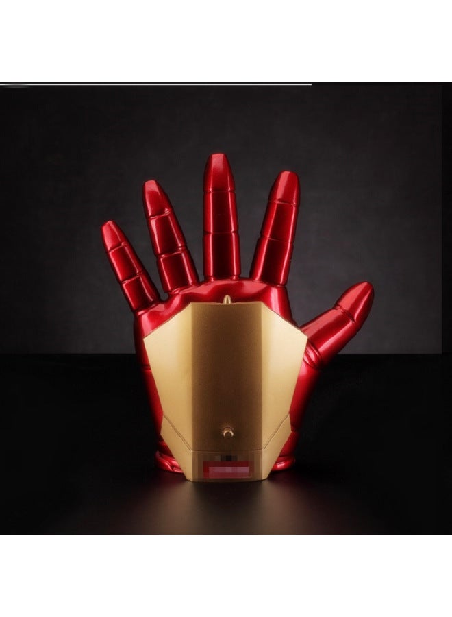1:1 Iron Man Helmet Gloves Wearable Luminous Model Hand-made Cos Props Toy Children Gift-Color:Multi-function Palm Left Hand Band Sound Effect - Image 1