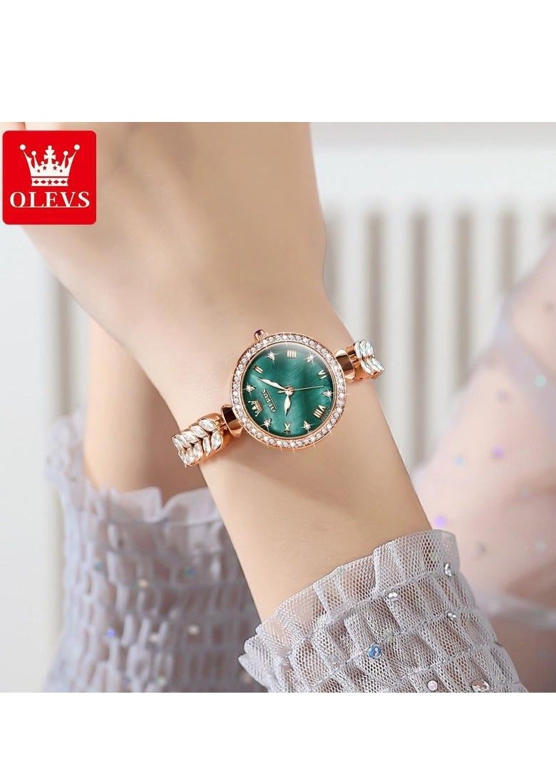 OLEVS Watches for Women Fashion Quartz Stainless Steel Water Resistant Watch 9971 - Image 1