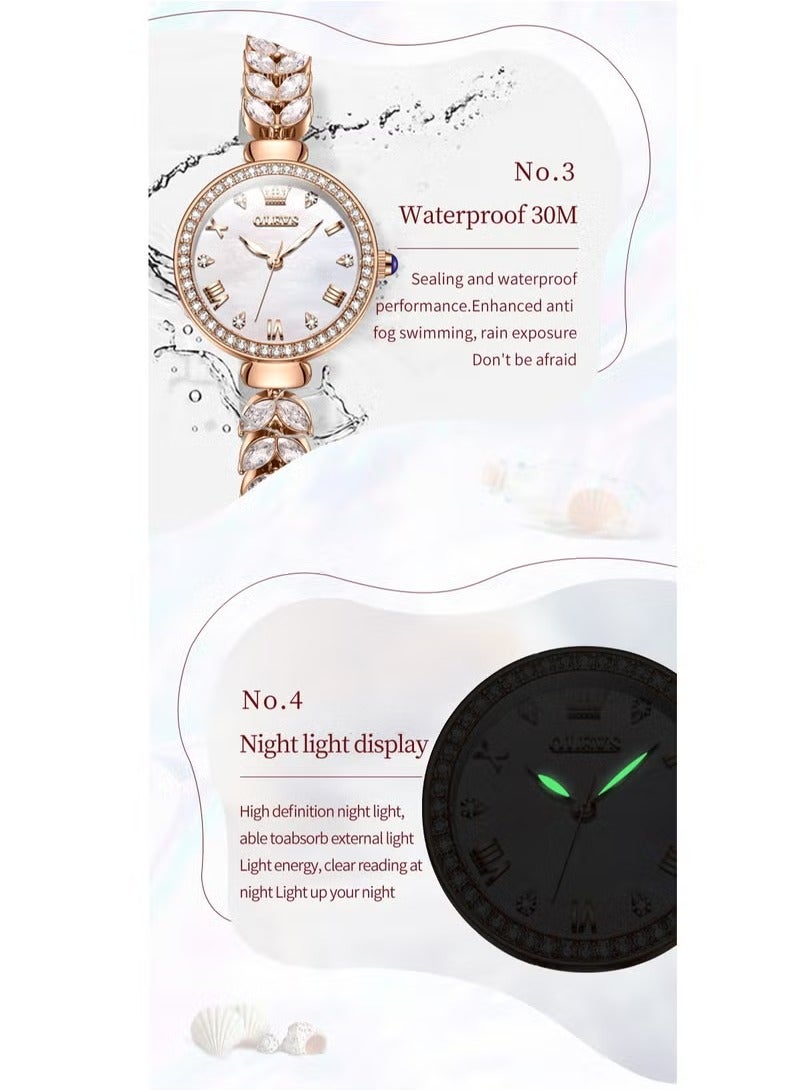 OLEVS Watches for Women Fashion Quartz Stainless Steel Water Resistant Watch 9971 - Image 5