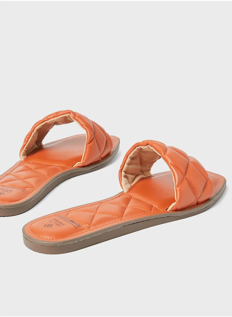 CALL IT SPRING Buffy Quilted Flat Sandals
