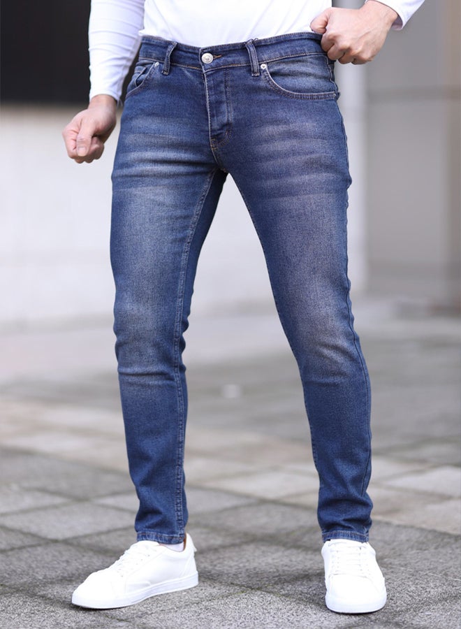 trendyol Navy Blue Skinny Jeans  Nail Jeans - Image 1