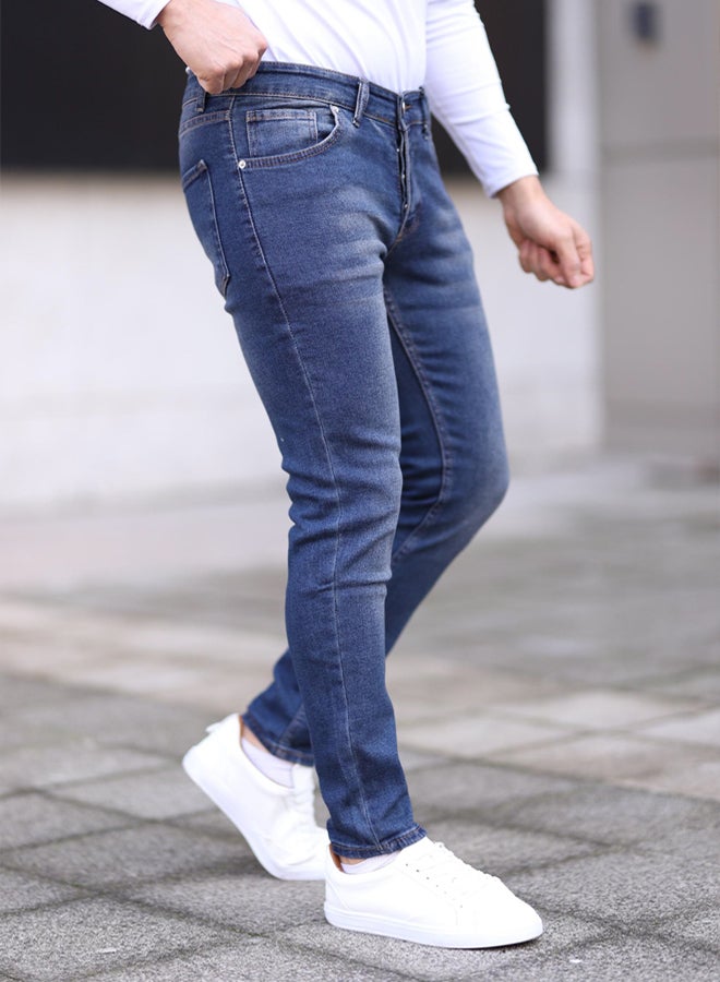 trendyol Navy Blue Skinny Jeans  Nail Jeans - Image 2