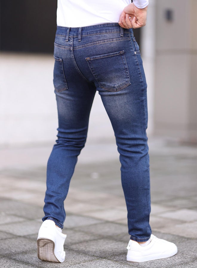 trendyol Navy Blue Skinny Jeans  Nail Jeans - Image 5