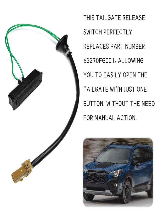 SWQS Hatch Button Trunk Latch, Trunk Lid Release Opener Switch Button for Subaru Crosstrek 2016-2017, Impreza 2012-2016, XV Crosstrek 2013-2015, Rear Liftgate Switches Buttons Replace #63270-FJ000 - Image 4