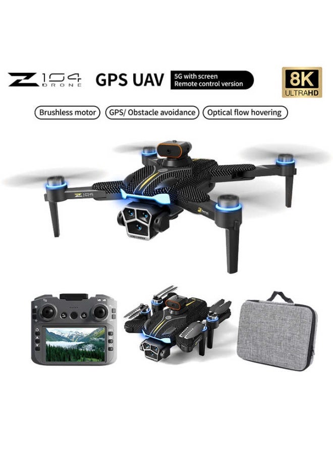 ELTRAZONE 2025 Z104 Pro GPS Drone 4K Dual HD Camera | Brushless Foldable Mini RC UAV with Screen Remote | Outdoor Toy Quadcopter for Adults & Kids  - Image 1
