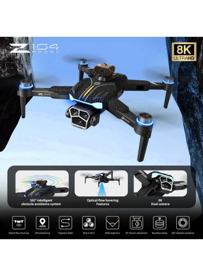 ELTRAZONE 2025 Z104 Pro GPS Drone 4K Dual HD Camera | Brushless Foldable Mini RC UAV with Screen Remote | Outdoor Toy Quadcopter for Adults & Kids  - Image 2
